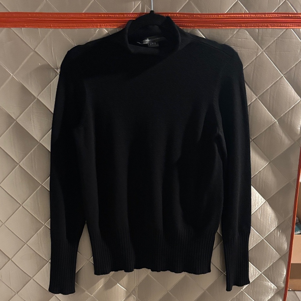 French Connection Men's Black Turtleneck Sweater